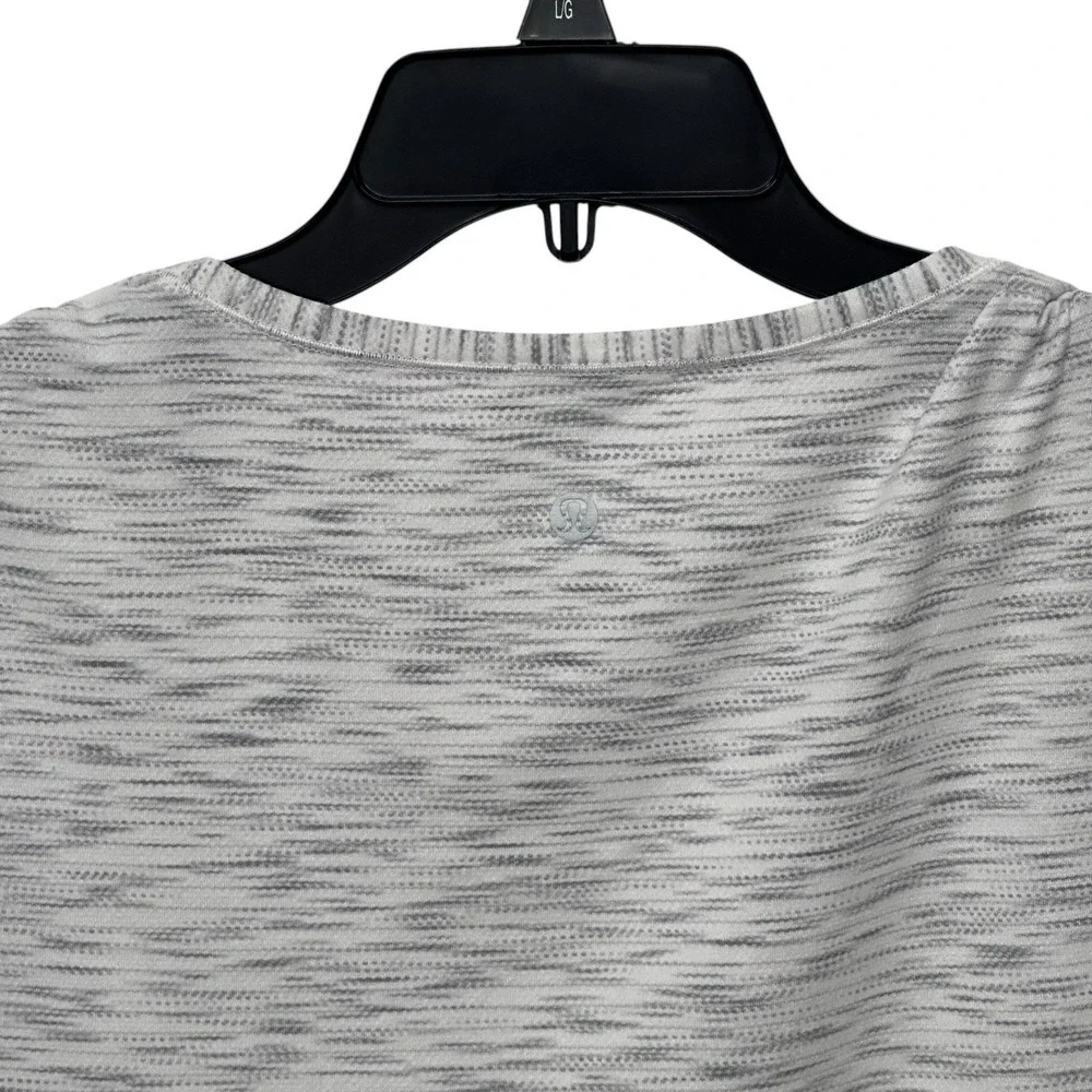 Lululemon‎ Sweat Times Short Sleeve Luon Tiger Space Dye Hail White Womens 10
